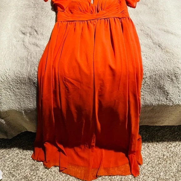 Azazie | Dresses | Bridesmaid Orange Maternity Dress | Poshmark